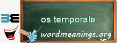 WordMeaning blackboard for os temporale